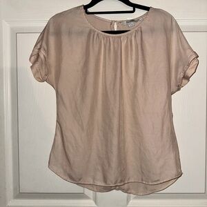 Boden women’s light pink silk blend blouse 2P office contemporary